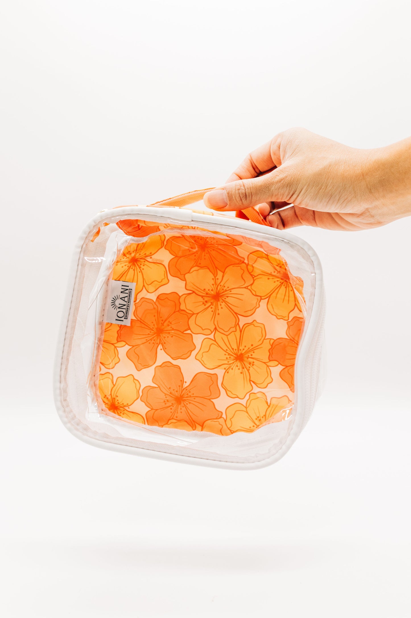 Retro Hibiscus - Clear Organizer Bag Set