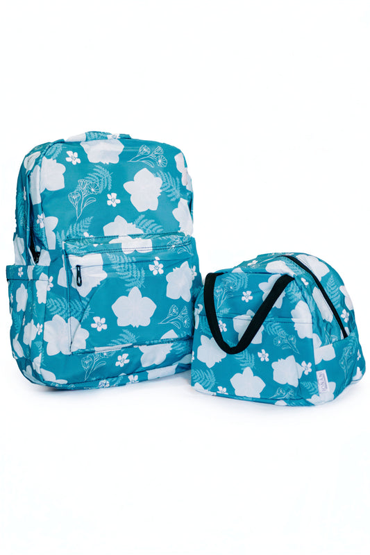 Teal ʻOKIKA PŌHUEHUE Backpack & Lunch Bag Set