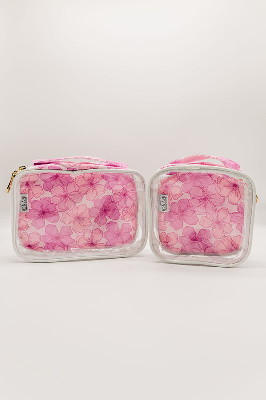 Hibiscus - Clear Organizer Bag Set