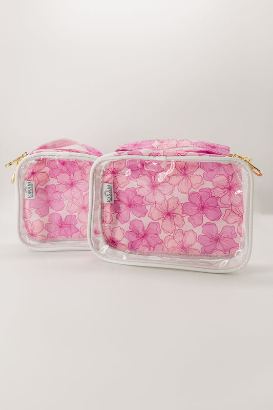 Hibiscus - Clear Organizer Bag Set