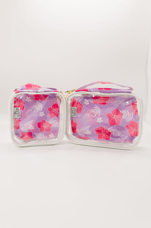 Lavender ʻOKIKA PŌHUEHUE  - Clear Organizer Bag Set