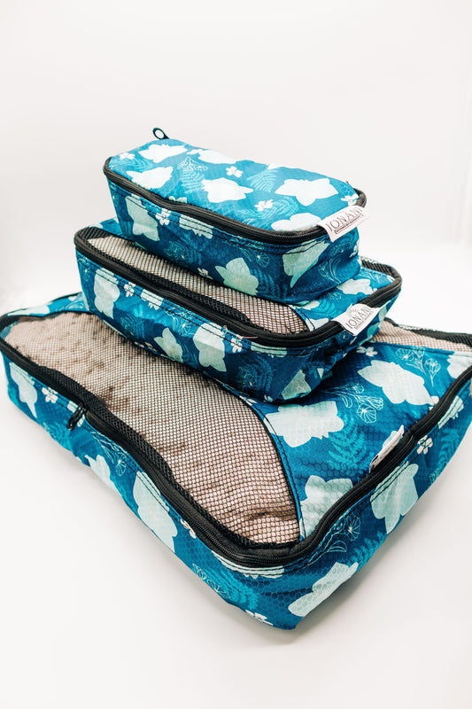 Blue ʻOKIKA PŌHUEHUE  - Packing Cube 6 Pcs Set