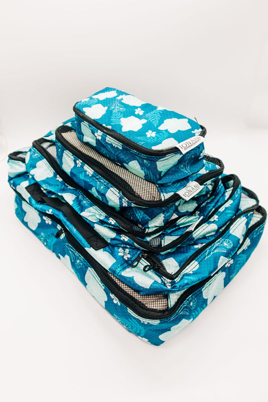 Blue ʻOKIKA PŌHUEHUE  - Packing Cube 6 Pcs Set